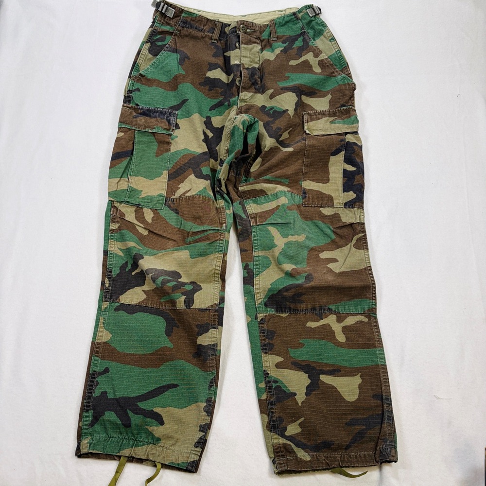 1991 VTG Military Mens S Propper International Woodland Camo Cargo Utility Pants